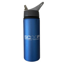 Load image into Gallery viewer, Scoop Aluminum BPA Free Water Bottle with folding &quot;straw&quot;.
